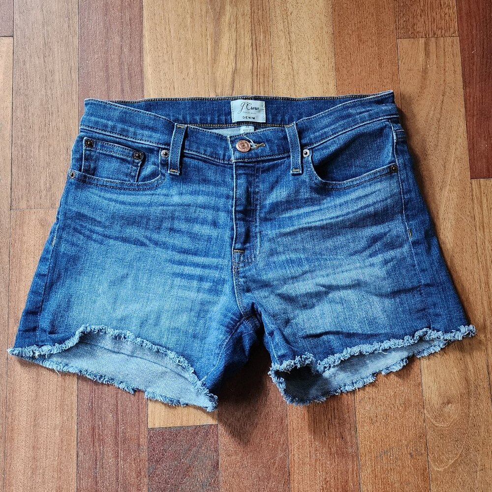 J. Crew Medium Wash Cut Off Shorts Size 26
